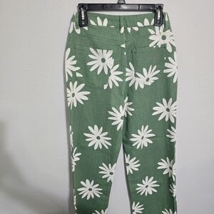 Floral Green Women's Jeans